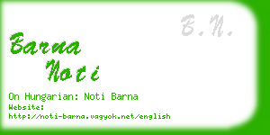 barna noti business card